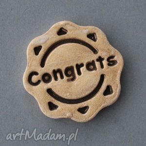 handmade magnesy congrats - magnes ceramiczny