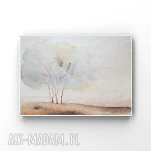 formatu 32/24 cm drzewa, akwarela