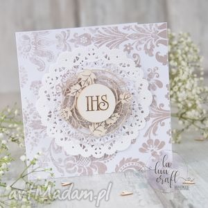 ręcznie wykonane scrapbooking kartki kartka na pierwszą komunię