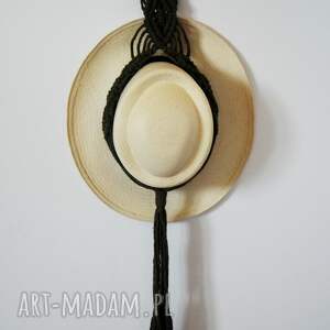 ręcznie zrobione kapelusze wieszak makramowy na kapelusz