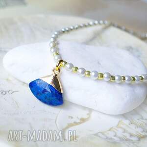 ręcznie zrobione naszyjniki śliczny naszyjnik z pereł z lapisem lazuli