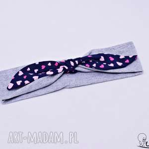 handmade opaski opaska pin up szara serca