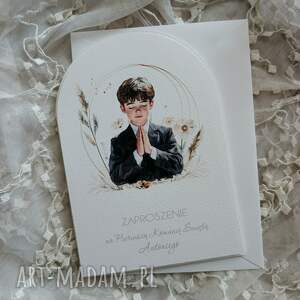 Chłopczyk, zaproszenia komunijne