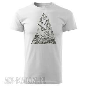 handmade koszulki tatra art by oliwia wysocka - tatrzańska koszulka na szczycie biała