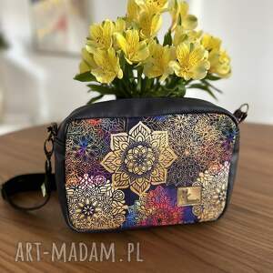 handmade na ramię listonoszka damska mandala wzór kolorowe mała torebka