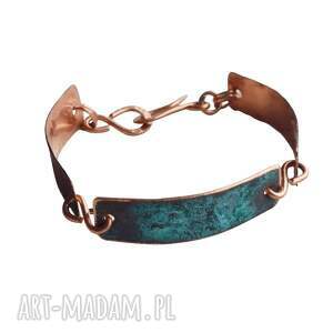 bransoletka z kutej oksydowanej oraz patynowanej miedzi /2/ biżuteria miedziana
