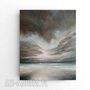 Podróż - ręcznie malowany obraz akrylowy na płótnie 50x40 cm
