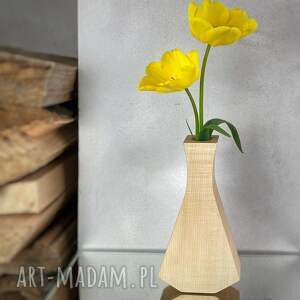 drewniany wazon z klonu na suszone i świeże kwiaty, nowość