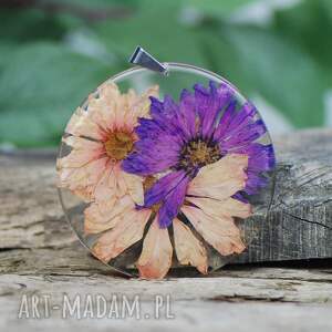 handmade naszyjniki dwukolorowy naszyjnik z kwiatami z205