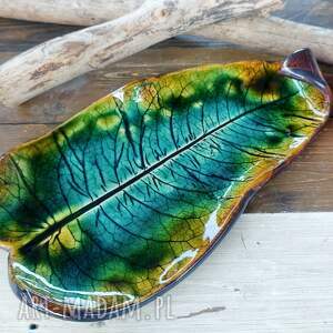 Prezent Ceramiczna patera liść (c921) ceramika