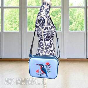 torebka hulajdusho - zimorodek na błękicie, torba box, niebieska