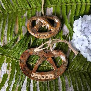 dekoracje kraków obwarzanki zestaw 2 szt, pamiątka z krakowa, ceramika ozdoba