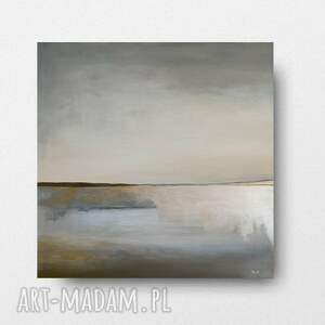 Abstrakcja ze złotem 60x60 - obraz akrylowy kwadrat, sygnowany (bez ramy)