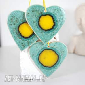 pomysł na upominek święta Duże ceramiczne serce - ozdoba choinkowa