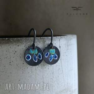 Kolczyki Polne Kwiaty - Z Niebieskimi Płatkami, srebrne