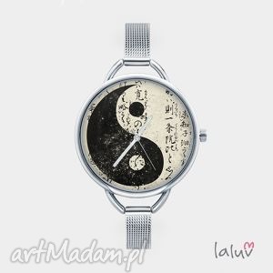 ręcznie robione zegarki zegarek z grafiką yin yang