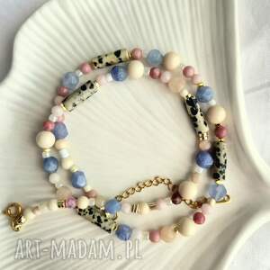 kolorowy naszyjnik z kamieni naturalnych pomysł na prezent, prezent