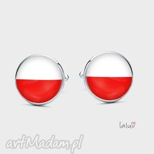 spinki do mankietów polska flaga, patriotyczne, polskie, symbol naradowe