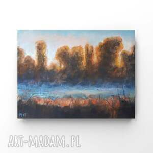 pejzaż - praca formatu 18/24 cm rysunek, pastele