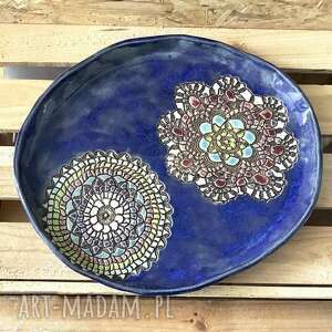 ręcznie wykonane ceramika patera / talerz "in blue"