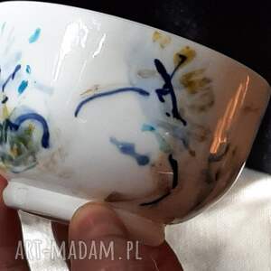handmade kubki korona deszczu - czarka porcelanowa do herbaty