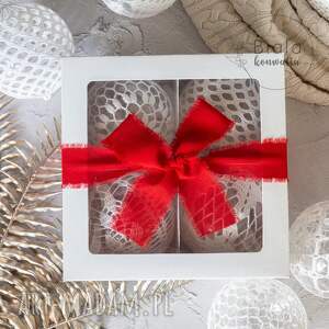 zestaw prezentowy - szydełkowe bombki nr 2 gotowe do wręczenia dekoracje