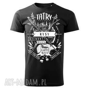 handmade koszulki tatry polskie czarna koszulka męska tatra art