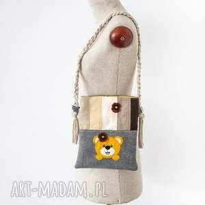 maly koziolek torebka dla dziewczynki - nr 4 ramię, aplikacja misiu