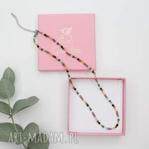 Kolorowy choker z koralików szklanych - naszyjnik handmade