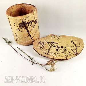 handmade ceramika kubek i mydelniczka