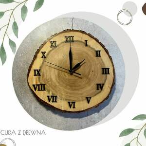 ręczne wykonanie zegary drewniany zegar z plastra drewna wiązu - 30