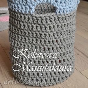 handmade dekoracje kosz bawełniany XL blue