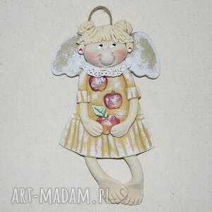 handmade dekoracje jak ja lubię jabłka - Anioł z masy solnej