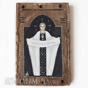 Anioł Klucznik XVIII obraz ręcznie malowany na drewnie