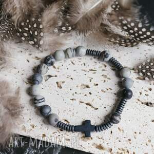 Różaniec na rękę | Bransoleta różańcowa | Jaspis, męska