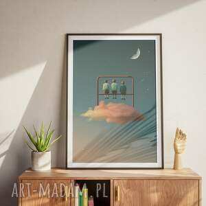 plakat trzepak - kolaż minimalistyczny A3 29,7x42cm, prezent