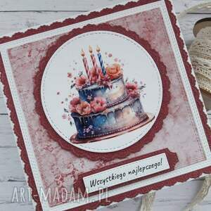 z tortem 2, dla kobiety, kartka urodzinowa