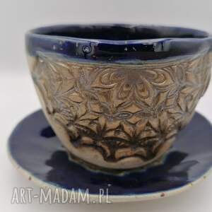 handmade ceramika mini komplet "mandala w kobalcie" 1