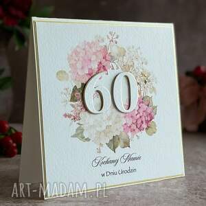 kartka na 60 urodziny z personalizacją, bh 75 elegancka, personalizowana