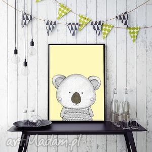 koala A3 dziecko, pokój, plakat, ilustracja, obrazek