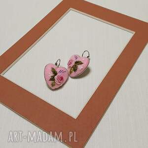 Ręcznie haftowane kolczyki NIEWINNOŚĆ stal szlachetna