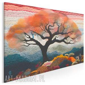 vaku dsgn obraz do salonu - kolorowe drzewo jesień abstrakcja 70x50 cm 120701