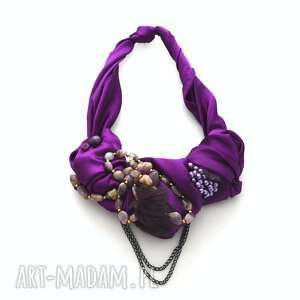 oheve handmadedesign ulytra violet naszyjnik handmade kolia fiolet, purpura