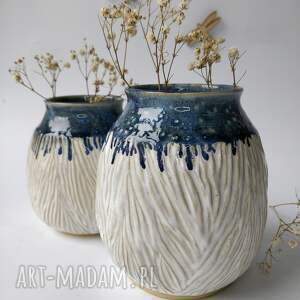handmade ceramika zestaw z dwóch wazonów ceramicznych 3