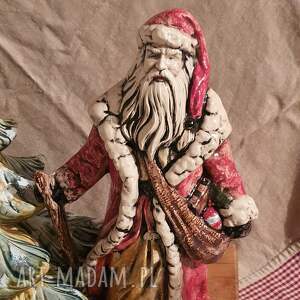 mikołaj ceramiczny rękodzieło dekoracja, prezent, pod