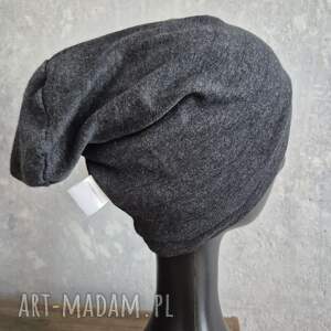 czapka uniwersalna na podszewce grafitowa smerfetka box z1 - boho, sportowa