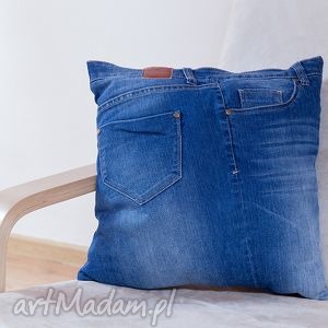 ręczne wykonanie poduszki poduszka eko - jeans. Niebieskie spodnie