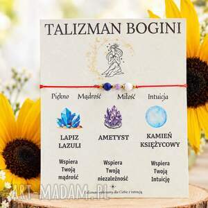 Bransoletka talizman z lapis lazuli i ametystem