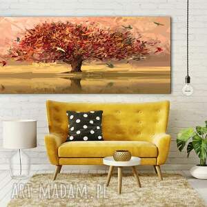 Obraz drukowany na płótnie - Abstrakcyjne drzewo w odcieniach jesieni