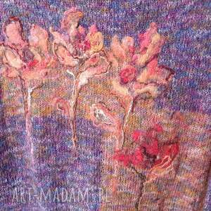 Szerokość 67 sweter, ręcznie wykonany, wełna